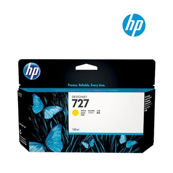 HP 727 130-ml Yellow Ink Cartridge (B3P15A) for HP Designjet T1500, T920, T2500 Printer