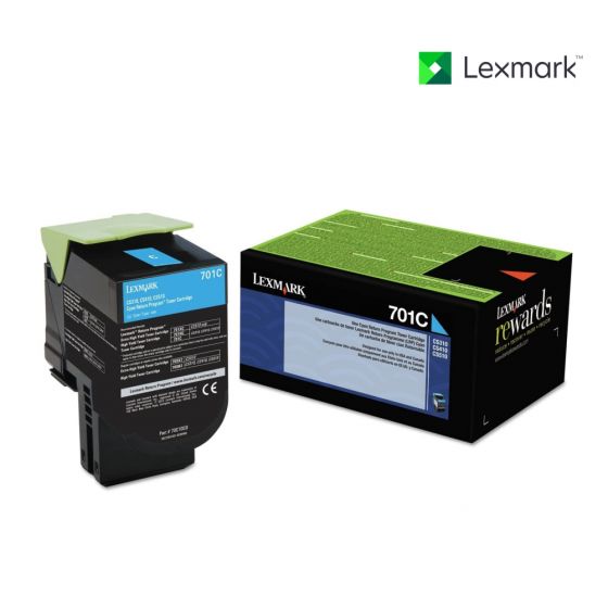 Lexmark 70C10C0 Cyan Toner Cartridge For Lexmark CS310dn, Lexmark CS310n, Lexmark CS410dn, Lexmark CS410dtn, Lexmark CS410n, Lexmark CS510de, Lexmark CS510dte