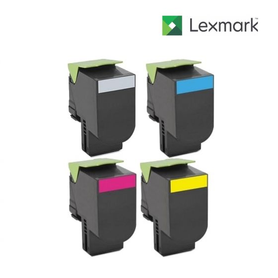 Lexmark 71B1HK0-Black|71B1HC0-Cyan|71B1HY0-Yellow|71B1HM0-Magenta 1 Set Toner Standard Cartridge For Lexmark CS417dn, Lexmark CS517de, Lexmark CX417de, Lexmark CX517de Printers
