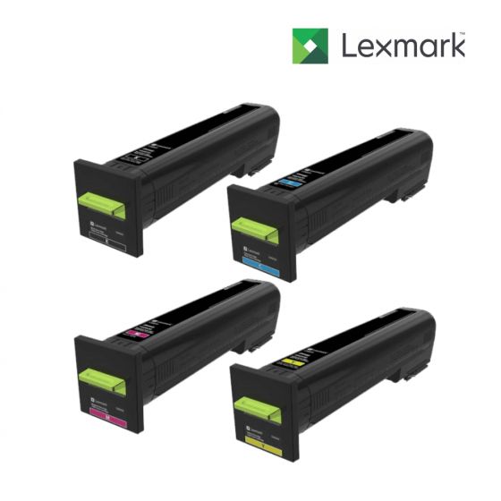 Lexmark 82K1HK0-Black|82K1XC0-Cyan|82K1XM0-Magenta|82K1XY0-Yellow 1 Set Toner Standard Cartridge For Lexmark CX820de, Lexmark CX820dte, Lexmark CX820dtfe, Lexmark CX825de Printers