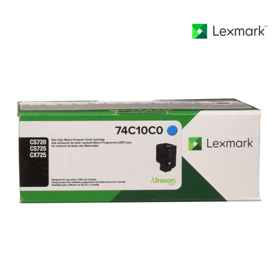 Lexmark 74C10C0 Cyan Toner Cartridge For Lexmark CS720de, Lexmark CS720dte, Lexmark CS725de, Lexmark CS725dte, Lexmark CX725de, Lexmark CX725dhe, Lexmark CX725dthe