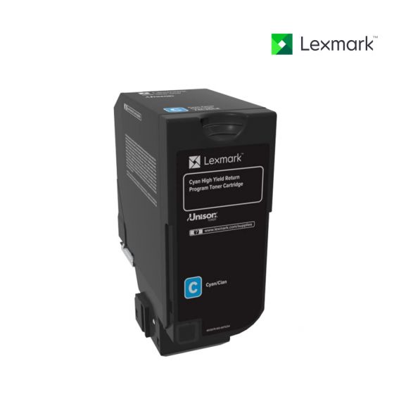Lexmark 74C1HC0 Cyan Toner Cartridge For Lexmark CS725de, Lexmark CS725dte