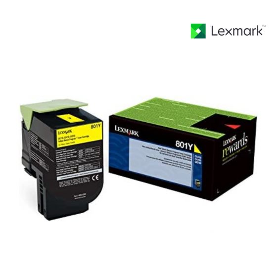 Lexmark 80C10Y0 Yellow Toner Cartridge For Lexmark CX310dn, Lexmark CX310n, Lexmark CX410de, Lexmark CX410dte, Lexmark CX410e, Lexmark CX510de, Lexmark CX510dhe, Lexmark CX510dthe