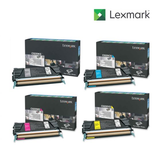Lexmark  C5220KS-Black|C5220CS-Cyan|C5220YH-Yellow|C5220MS-Magenta 1 Set standard Toner Cartridge For Lexmark C522,  Lexmark C522n,  Lexmark C524,  Lexmark C524dn,  Lexmark C524dtn,  Lexmark C524n,  Lexmark C530,  Lexmark C530dn