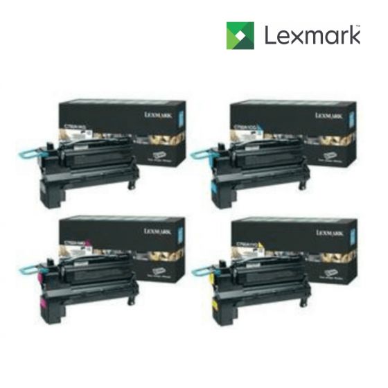Lexmark C792A1KG-Black|C792A1CG-Cyan|C792A1YG-Yellow|C792A1MG-Magenta 1 Set Standard Toner Cartridge For Lexmark C792de, Lexmark C792dhe, Lexmark C792dte,Lexmark C792e, Lexmark X792de, Lexmark X792dte, Lexmark X792dtfe, Lexmark X792dtme, Lexmark X792dtpe