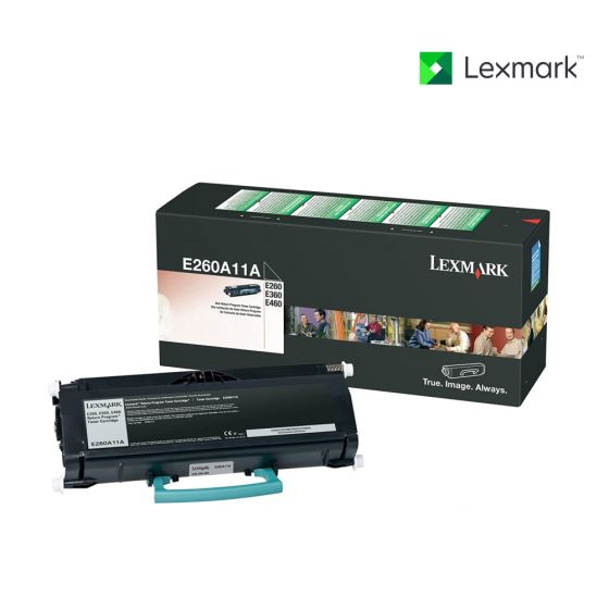 Lexmark E260A11A Black Toner Cartridge For Lexmark E260,  Lexmark E260 dt , Lexmark E260 dtn , Lexmark E260d , Lexmark E260dn,  Lexmark E360 dtn , Lexmark E360d