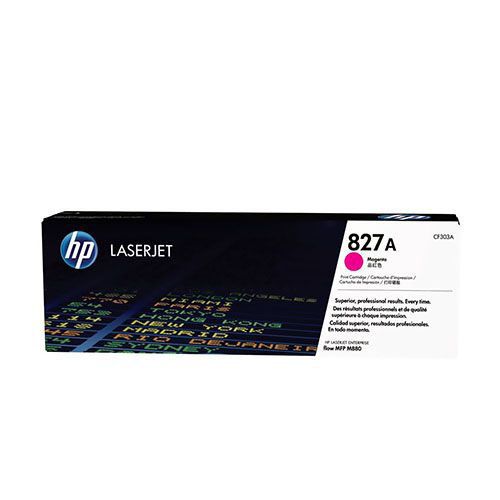 HP 827A Magenta LaserJet Toner Cartridge (CF303A) For HP Color LaserJet Enterprise flow M880z, M880z+ NFC/Wireless Direct, M880z+ A3 All-In-One Printers