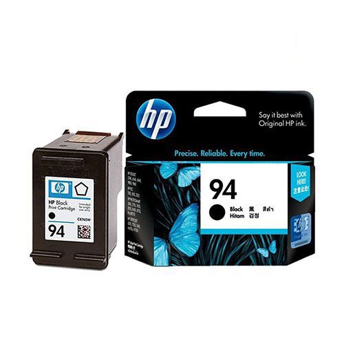 HP 94 Black Ink Cartridge (C8765W) for HP PSC 1600, 1610, 2355, Officejet H470wbt, H470b, 6200, J6480, Deskjet 9800, 460wbt, 6620, 6988 Printer