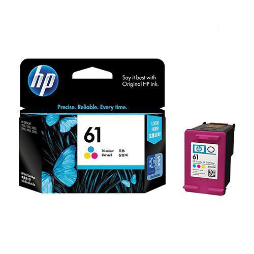 HP 61 Tri-Color Ink Cartridge (CH562W) for HP Deskjet 1000, 1050, 2000, 2050, 3000, 3050, 2010, 2060 Printer Series