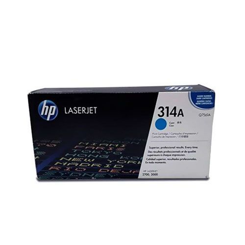 HP 314A (Q7561A) Cyan Original LaserJet Toner Cartridge For HP Color LaserJet 2700, 3000, 3000dn, 3000dtn, 3000n Printers