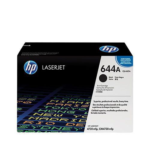 HP 644A (Q6460A) Black Original LaserJet Toner Cartridge For HP Color LaserJet 4730 MFP, 4730x MFP, 4730xm MFP,  4730xs MFP, CM4730 MFP, CM4730f MFP, CM4730fm MFP, CM4730fsk MFP Printers