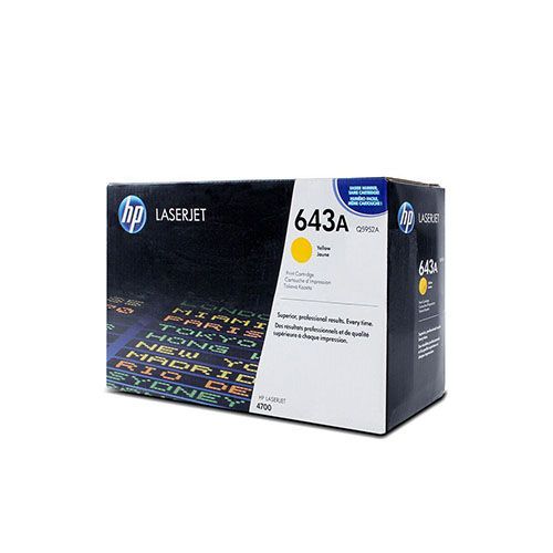 HP 643A (Q5952A) Yellow Original LaserJet Toner Cartridge For HP Color LaserJet 4700, 4700dn,4700dtn, 4700n, 4700PH+ Printers 