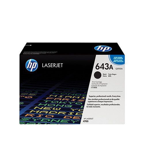 HP 643A (Q5950A) Black Original LaserJet Toner Cartridge For HP Color LaserJet 4700, 4700dn,4700dtn, 4700n, 4700PH+ Printers 