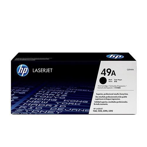 HP 49A (Q5949A) Black Original LaserJet Toner Cartridge For HP LaserJet 1160, 1320, 1320n, 1320nw,  1320t,  1320tn,  3390, 3392 Printers