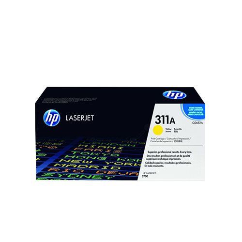 HP 311A (Q2682A) Yellow Original LaserJet Toner Cartridge For HP Color LaserJet 3700, 3700dn, 3700dtn, 3700n Printers