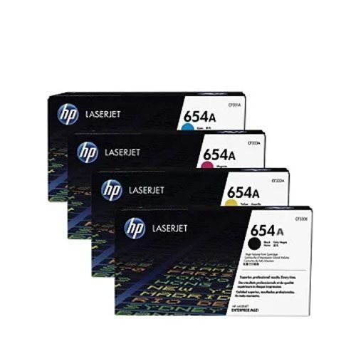 HP 654A 1 Set Original Toner| Black CF330A |Cyan CF331A|Yellow CF332A|Magenta CF333A For HP Color LaserJet Enterprise M651dn, M651n, M651xh Printers