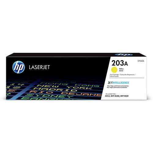 HP 203A (CF542A) Yellow Original LaserJet Toner Cartridge For HP Color LaserJet Pro M254dw M254nw, MFP M280nw MFP M281fdn, MFP M281fdw Printers 