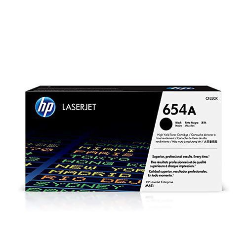 HP 654A (CF330A) Black Original Laserjet Toner Cartridge For HP Color LaserJet Enterprise M651dn, M651n, M651xh Printers