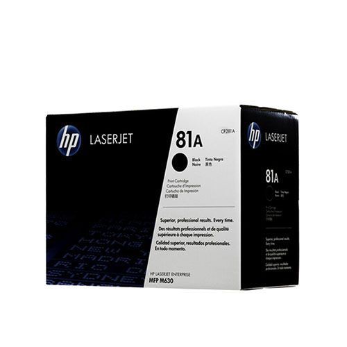 HP 81A (CF281A) Black Original Laserjet Toner Cartridge For HP LaserJet Enterprise Flow MFP M630h, MFP M630z,  MFP M630z, M604dn, M604dn, M604n, M604n,  M605dn, M605n, M605x Printers