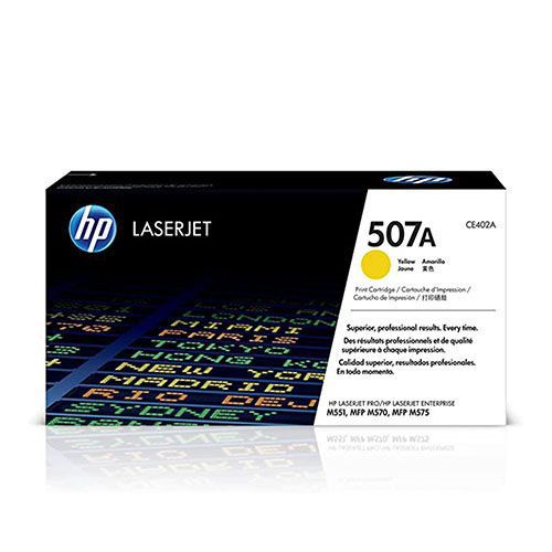 HP 507A (CE402A) Yellow Original Laserjet Toner Cartridge For HP LaserJet Pro 500 color MFP M570dn, M551n, M551xh, MFP M575dn, MFP M575f, MFP M575c Printers