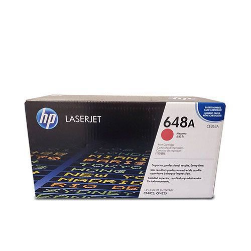 HP 648A (CE263A) Magenta Original Laserjet Toner Cartridge For HP Color LaserJet Enterprise CM4540 MFP, CM4540f MFP, CM4540fskm MFP, CP4025dn, CP4025n, CP4525dn, CP4525n, CP4525xh Printers