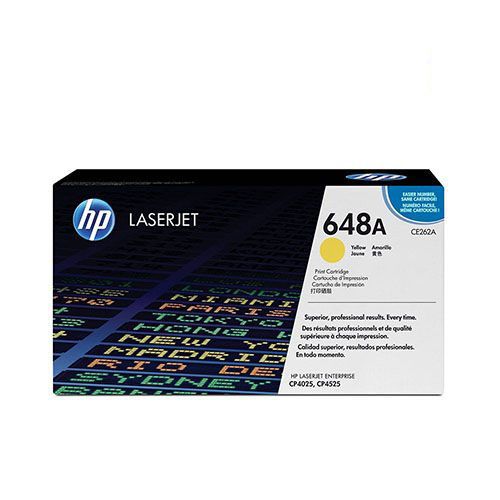 HP 648A (CE262A) Yellow Original Laserjet Toner Cartridge For HP Color LaserJet Enterprise CM4540 MFP, CM4540f MFP, CM4540fskm MFP, CP4025dn, CP4025n, CP4525dn, CP4525n, CP4525xh Printers