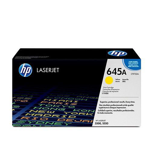 HP 645A (C9732A) Yellow Original Laserjet Toner Cartridge  For HP Color LaserJet 5500, 5500dn, 5500dtn, 5500hdn, 5500n, 5550, 5550dn, 5550dtn, 5550hdn, 5550n Printers