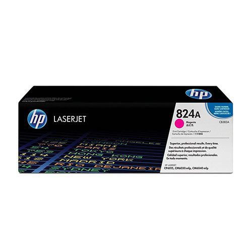 HP 824A (CB383A) Magenta Original Laserjet Toner Cartridge For HP 824A (CB381A) Cyan Original Laserjet Toner CartridgeHP Color LaserJet CP6015de, CP6015de, CP6015dn, CP6015dn, CP6015n,, CP6015x, CP6015x, CP6015xh, CP6015xh Printers