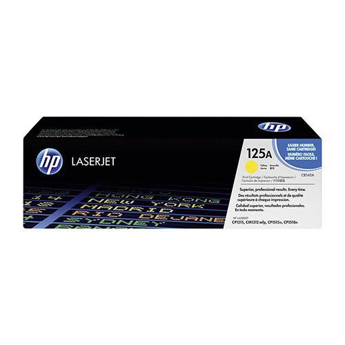 HP 125A (CB542A) Yellow Original Laserjet Toner Cartridge For HP Color LaserJet CM1312, CM1312nfi, CP1215, CP1518ni,  CP1518ni Multifunction Printers