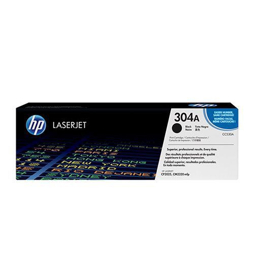 HP 304A (CC530A) Black Original Laserjet Toner Cartridge  For HP Color LaserJet CM2320fxi, CM2320n, CM2320nf, CP2025, CP2025dn, CP2025n, CP2025x Printers