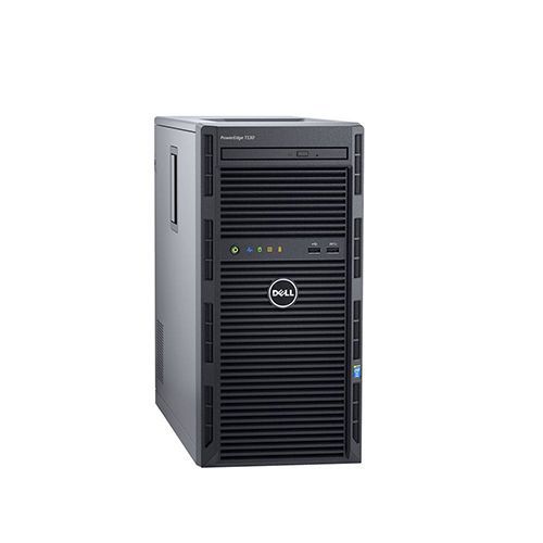 Dell PowerEdge T130 Tower Server, Intel Xeon E3-1220 v6, 3.0GHz, 8M Cache, Chasis with up to 4, 1 TB 7.2K RPM Sata, 6Gbps, 3.5in Cabled Hard Drive, 8GB UDIMM, 2400MT/s, Single Ra Nk, x8 Data Width, Performance BIOS Settings, No Monitor