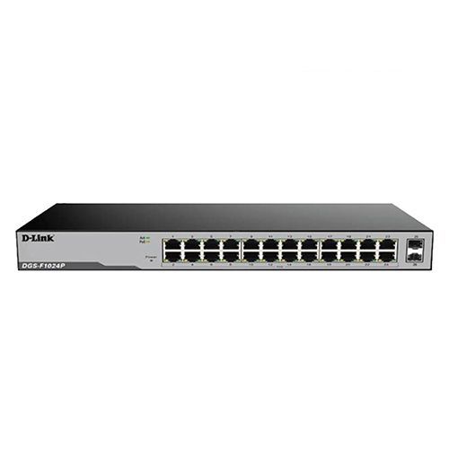 D LINK DGS-F1024P 24 Port Gigabit Unmanaged POE Switch with 2 SFP ports 250 watts