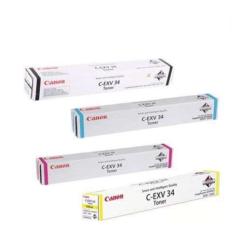 Canon C-EXV 34 1 Set Original Toner Black Cyan Yellow Magenta For Canon IR C2020, Canon IR C2025 i, Canon IR C2220 L, Canon IR C2020 i, Canon IR C2030, Canon IR C2225 i, Canon IR C2020 L, Canon IR C2030 i,Canon IR C2230 i, Canon IR C2025, Canon IR C2030 L