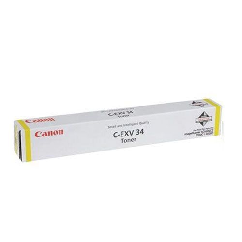 Canon C-EXV 34 Yellow (3782B002) Toner Cartridge For Canon IR C2020, Canon IR C2025 i, Canon IR C2220 L, Canon IR C2020 i, Canon IR C2030, Canon IR C2225 i, Canon IR C2020 L, Canon IR C2030 i,Canon IR C2230 i, Canon IR C2025, Canon IR C2030 L 