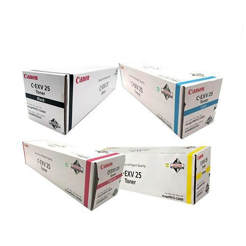 Canon C-EXV25 Toner Cartridge 1 Set | Black | Cyan | Magenta | Yellow for CANON ImagePRESS C6000, 7000 Copier