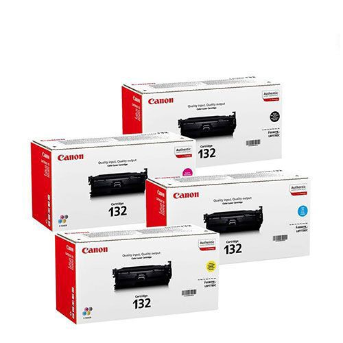 Canon CRG 132 Toner Cartridge 1 Set | Black | Cyan | Magenta | Yellow For Canon LBP-7780 Laser Printer