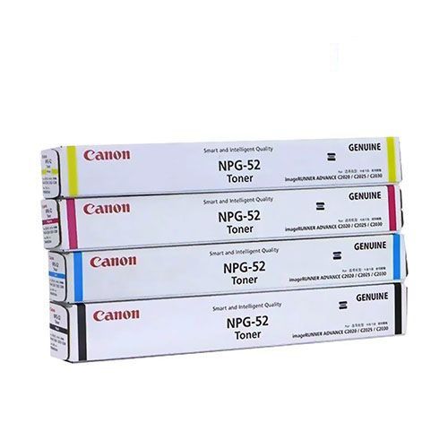 Canon NPG-52 Toner Cartridge 1 Set | Black | Cyan | Magenta | Yellow For CANON imageRUNNER ADV-C2020, 2030, 2025 Copiers