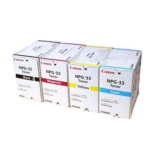 Canon NPG-33 Toner Cartridge 1 Set | Black | Cyan | Magenta | Yellow For CANON ImagePress C1 Copier