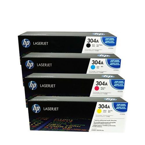 HP 304A 1 Set Original Toner | Black CC530A | Cyan CC531A | Yellow CC532A | Magenta CC533A For HP Color LaserJet CM2320fxi, CM2320n, CM2320nf, CP2025, CP2025dn, CP2025n, CP2025x Printers