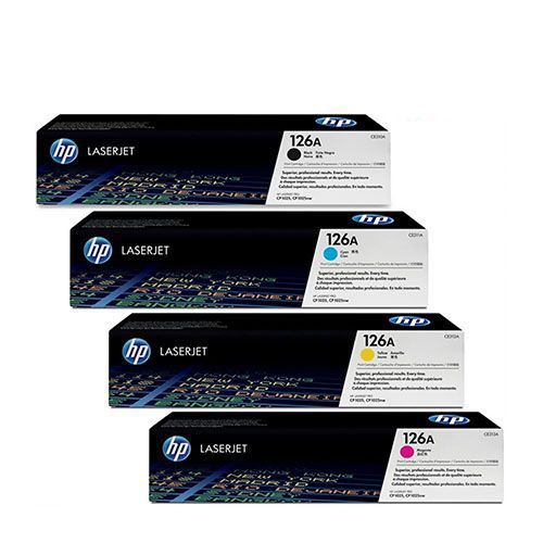 HP 126A 1 Set Original Toner | Black CE310A | Cyan CE311A | Yellow CE312A | Magenta CE313A For HP Color LaserJet Pro CP1025, CP1025nw, MFP M175NW, M275 Printers