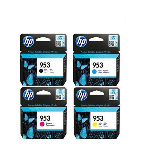 HP 953 Ink Cartridge 1 Set | Black L0S58A | Cyan F6U12A | Magenta F6U13A | Yellow F6U14 For HP Officejet Pro 8702, 7720, 7730, 7740, 8210, 8710, 8715, 8716, 8720, 8725, 8730, 8740 Printer