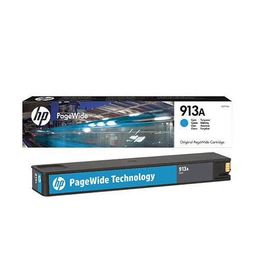 HP 913A Cyan PageWide Ink Cartridge for HP PageWide 352dw, 377dw, 452dw, 452dwt, 477dn, 477dw, 477dwt Printer