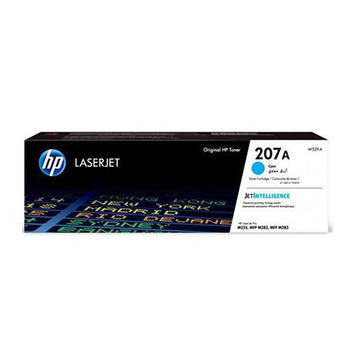 HP 207A Cyan Original Toner Cartridge (W2211A) For HP Color LaserJet Pro M255dw, M255nw, MFP M283fdn. MFP M283fdw, MFP M282nw All-In-One Printers