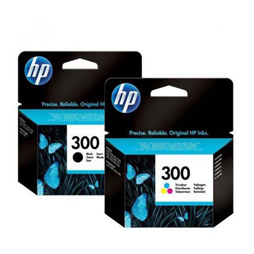 HP 300 Ink Cartridge 1 Set | Black CC640E | Colour CC643E for HP Deskjet D1660, D2560, D2660, D5560, F2420, F2480, F4272, F4280, F4580 Printer