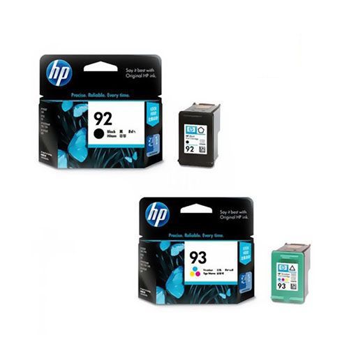 HP 92/93 Ink Cartridge 1 Set | Black C9362W | Colour C9361W for HP Photosmart C4180, C3180, 7850, Deskjet D4160, 5440, PSC 1510 Printer