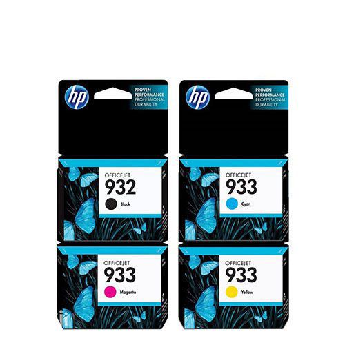 HP 932/933 Ink Cartridge 1 Set | Black CN057A | Cyan CN058A | Magenta CN059A | Yellow CN060A For HP OfficeJet 7510, 6600 - H711a/H711g, 7612, 7110 Wide Format Printer