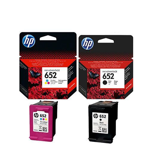 HP 652 Ink Cartridge 1 Set | Black F6V24A | Cyan F6V25A For HP Deskjet 1115, 1118, 2135, 2136, 2138, 3635, 3636, 3785, 3835, 4535, 4536, 4538, 4675, 4676, 4678 Inkjet Printer