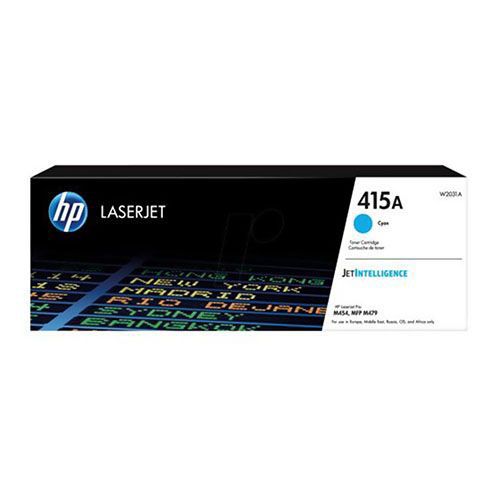 HP 415A Cyan Original Toner Cartridge (W2031A) For HP LaserJet Color Printer M454dn, MFP M479dw, M454dw, MFP M479fdn, MFP M479fdw, MFP M479fnw All-In One Printers