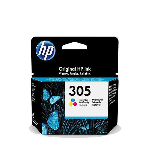 HP 305 Tri-color Original Ink Cartridge For HP DeskJet 2320, 2710, 2720, 2721, 2722, 2723, 2724, Plus 4110, 4120, 4130, ENVY 6010, 6020, 6022, 6030, 6032,  ENVY Pro 6420 , 6422 , 6430, 6432 All-in-One Printer