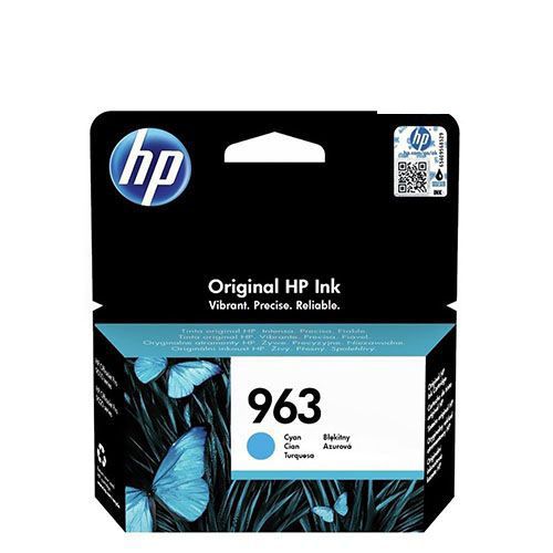 HP 963 Cyan Original Ink Cartridge (3JA23AE) for HP OfficeJet Pro 9010, 9012, 9013, 9014, 9015, 9016, 9018, 9019, 9020, 9023, 9022, 9025, 9026 Printer